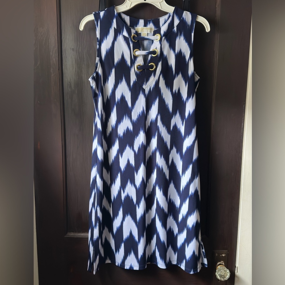 Michael Kors size small blue & white dress